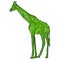 Giraffe color for adults vector illustration. Anti-stress green for adult. Zentangle style.