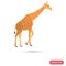 Giraffe color flat icon