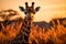 Giraffe in the field, Generative Ai