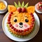 Giraffe Fruit Cake: Bold Manga-inspired Design With Elaborate Fruit Arrangements