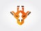 Giraffe Geometric Face Icon