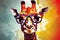 Giraffe glasses art. Generate Ai