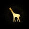 Giraffe gold, icon. Vector illustration of golden particle