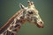 Giraffe head. Generate Ai