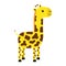 Giraffe icon. Kawaii animal. Cute cartoon funny baby character. Long neck head face. Baby clothes kids tshirt notebook cover print