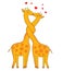 Giraffe kiss