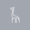 Giraffe line logo design vector illustration