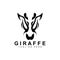 Giraffe Logo Design, Giraffe Head Vector Silhouette, High Neck Animal, Zoo, Tattoo Illustration, Product Brand