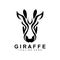 Giraffe Logo Design, Giraffe Head Vector Silhouette, High Neck Animal, Zoo, Tattoo Illustration, Product Brand