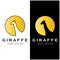 giraffe logo with slogan template