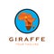 giraffe logo with slogan template