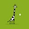 Giraffe in love, funny sketch for your design