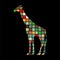 Giraffe mammal color silhouette animal