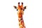 Giraffe, Minimalist Style, White Background Cartoonish, Flat Illustration. Geometric, Origami Style. Generative AI