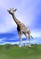 Giraffe observing - 3D render