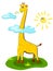 Giraffe over the sun