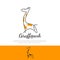 Giraffe Park Logo unique line style giraffe illustration