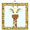 Giraffe portrait in giraffe frame