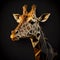 giraffe portrait polygonal drawing Generative AI