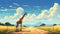 Giraffe On The Road A Lively And Epic Concept Art By Patrick Brown