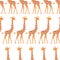 Giraffe - seamless pattern. Cute animals on a white background.