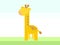 Giraffe simple clipart vector illustration