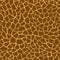 Giraffe skin color seamless pattern with fashion animal print for continuous replicate. Chaotic mosaic brown pieces on peach