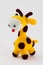 Giraffe soft toy on white