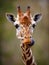 Giraffe Tongue Out Portrait