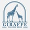 Giraffe vintage logo design, illustration, animal, vector, graphic, nature, wild, art, safari, wildlife, isolated, symbol, icon,