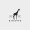 Giraffe vintage logo design template. Design elements for logo, label, emblem, sign. Vector illustration - Vector