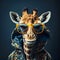 giraffe wearing cool sunglasses wearing a hoodie, generative AI