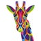 giraffe wild life technicolor icon