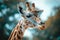 Giraffes beauty revealed in a close up photography composition