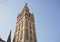 Giralda, famous bell tower of the Seville Cathedral in Spanish city of Sevilla, built as a minaret