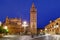 Giralda and Seville Cathedral at night, Spain