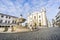 Giraldo Square with fountain and Saint Anton`s church, Evora, Al