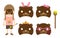 Girl animal wildlife mask costume fancy party set, Bear concept design illustration