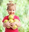 Girl with apples