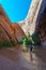 Girl Backpacker hiking Coyote Gulch Escalante