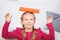 Girl Balancing Book On Head