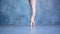 The girl the ballerina in a beautiful suit. Beautiful expressive ballet dancer dancing at studio. Smoke Photo Shoot