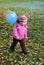 Girl with balloons