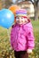 Girl with balloons