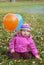 Girl with balloons