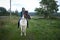 Girl bareback on icelandic horse