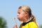 Girl Blows Dandelion Seeds