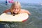 Girl bodyboarding