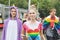 Girl and boy on the annual Prague Gay Pride parade