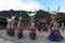 Girl and boy dancing with Miao clothing in Miao Village of guizhou province